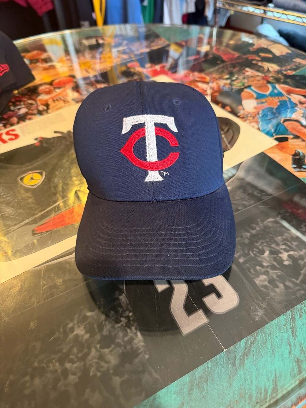 OC Sports Minnesota Twins ProFlex Eco Navy Blue Baseball Hat S/M